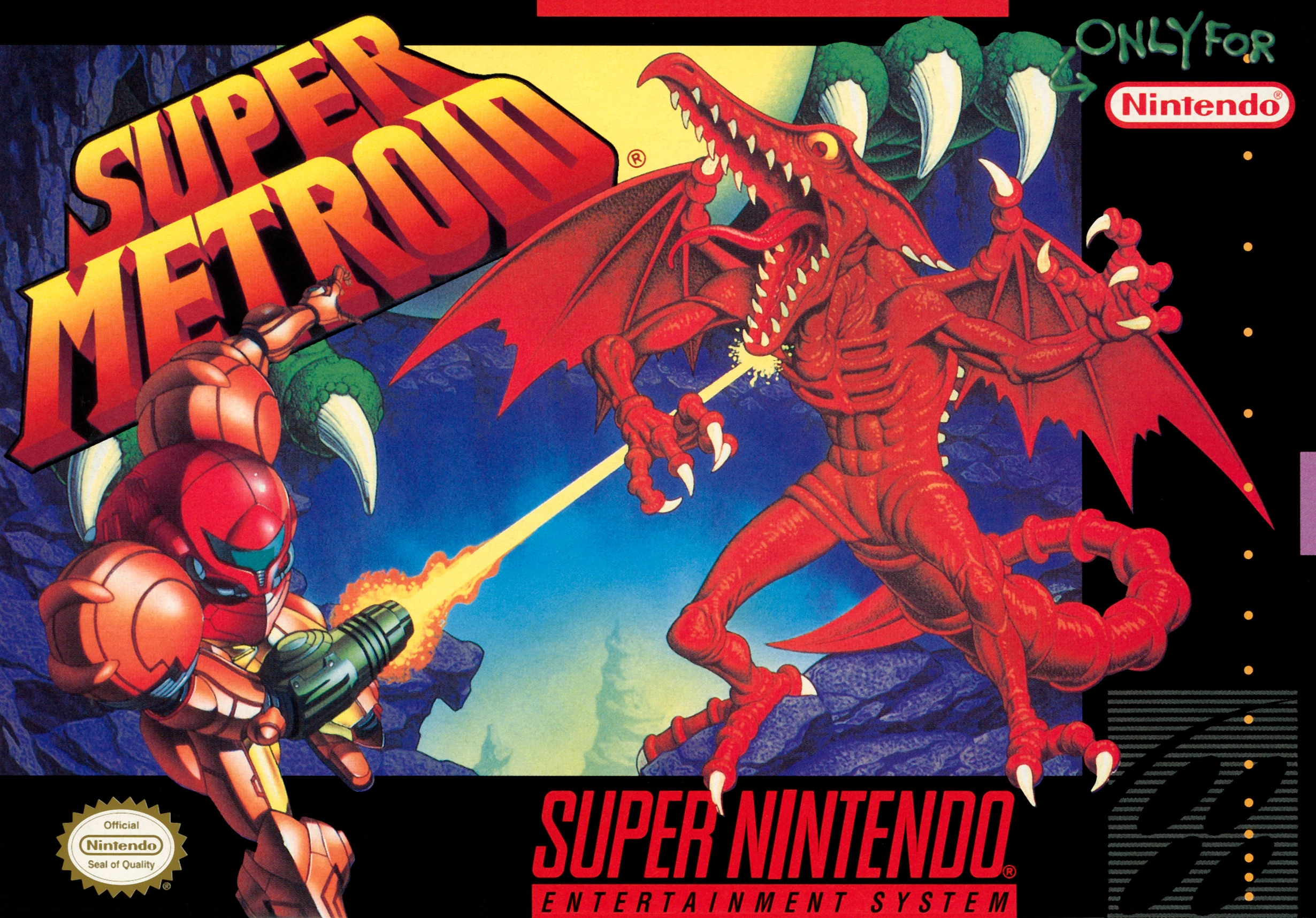 Das Cover von Super Metroid auf dem SNES
