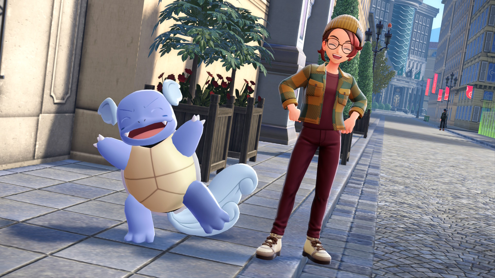 Die (Un)vereinbarkeit des Videospielhobbys und des Mamaseins - Teil 2 Pokemon-Legenden Z-A Screenshot Spielfigur und lachender Schillok