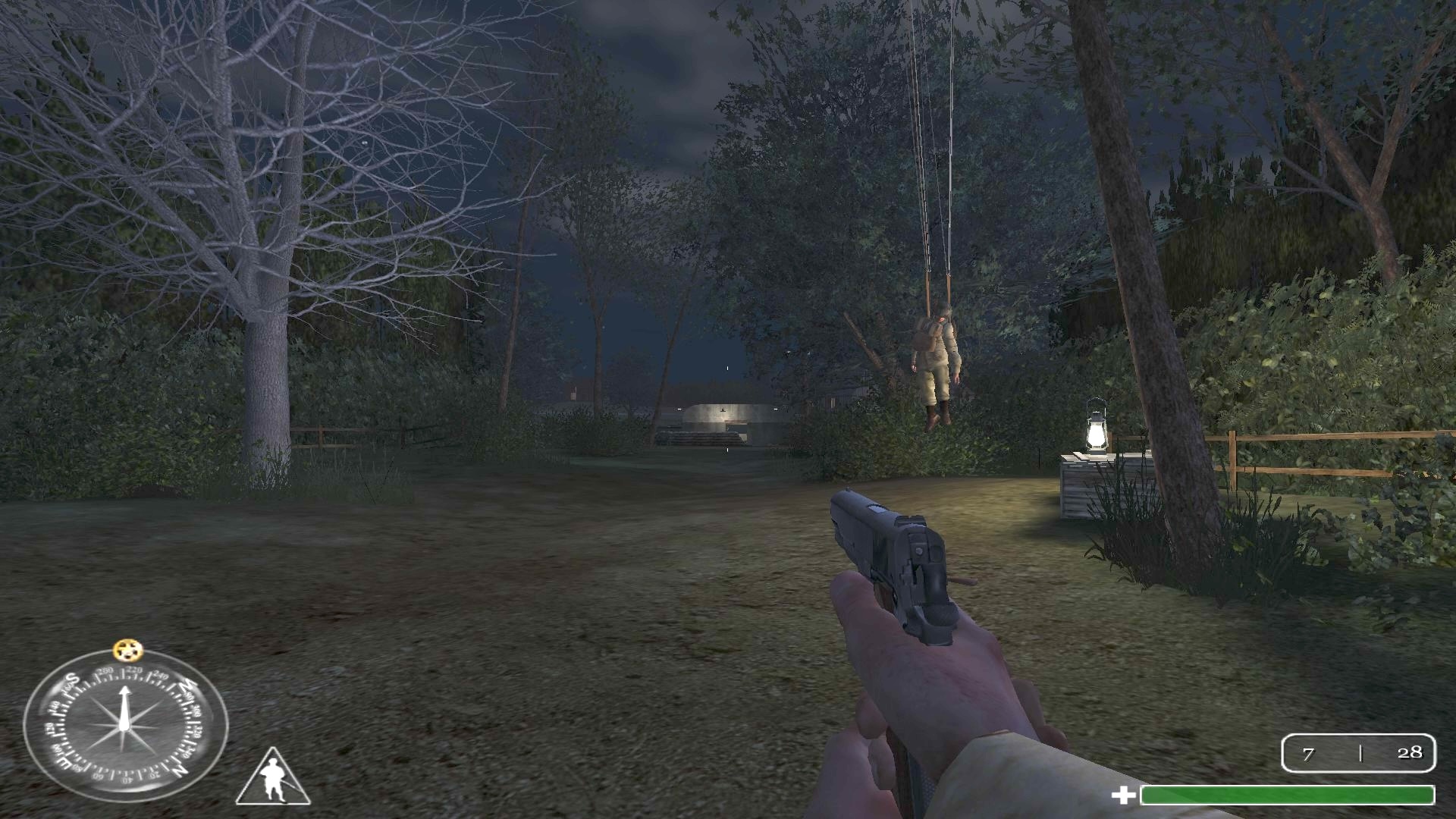 Die nächtliche Landung der amerikanischen Fallschirmjäger gehört zu den eindrücklichsten Momenten der Kampagne. Schon hier macht Call of Duty deutlich, dass nicht jeder Soldat den Absprung überlebt.