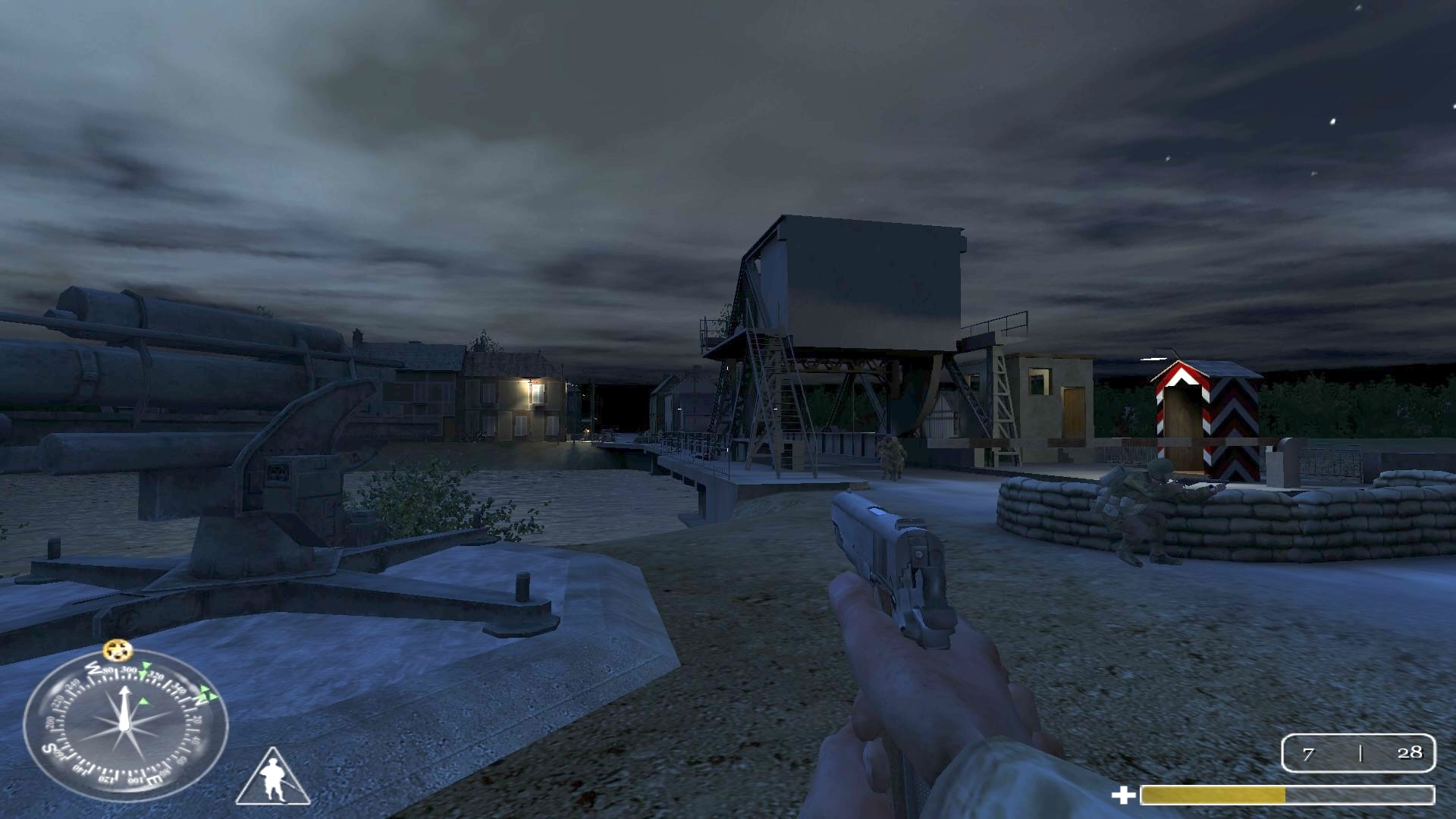 Ein realer Schauplatz wird zum Spiellevel: In der Nacht zum 6. Juni 1944 nahmen britische Luftlandetruppen die Pegasus Bridge bei Bénouville ein. In Call of Duty kämpft der Spieler selbst um die Brücke.